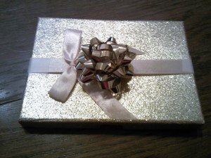 When all the other presents are opened, I'm going to give that one to him.