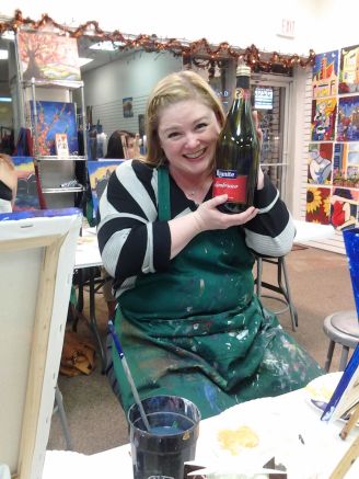 I look like this.  Only, usually I am not wearing a apron.  Usually, I am the one taking the pictures, so I have precious few full-body shots of myself.