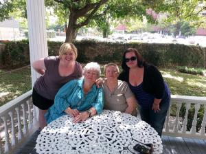 Me, Mom, Aunt B, and Cousin J on the porch.  It was a great porch!
