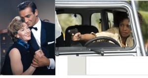 Lois Maxwell's guns vs. Naomie Harris'.  My money is on Real Moneypenny.