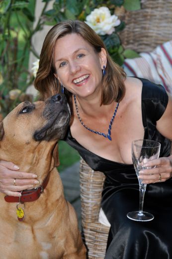 Beverley Eikli and her Rhodesian Ridgeback, Homer.