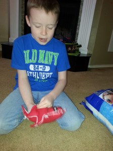 He thought stuffing the bear was the most fun.