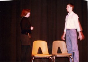 An example of a Senior year hemline. Although, I don't think I ever wore a skirt that short without some sort of opaque legging. And a turtleneck.