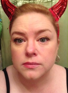 So here's my face with the highlights and low lights blended, before foundation.