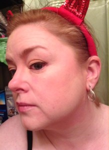 And here's the profile blended before foundation.  I blended out the shadows a little too well, and had to go back and add more.