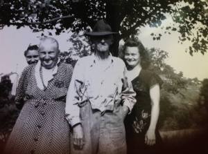 Lola and Jim, with their daughters, Mary and Ettie.